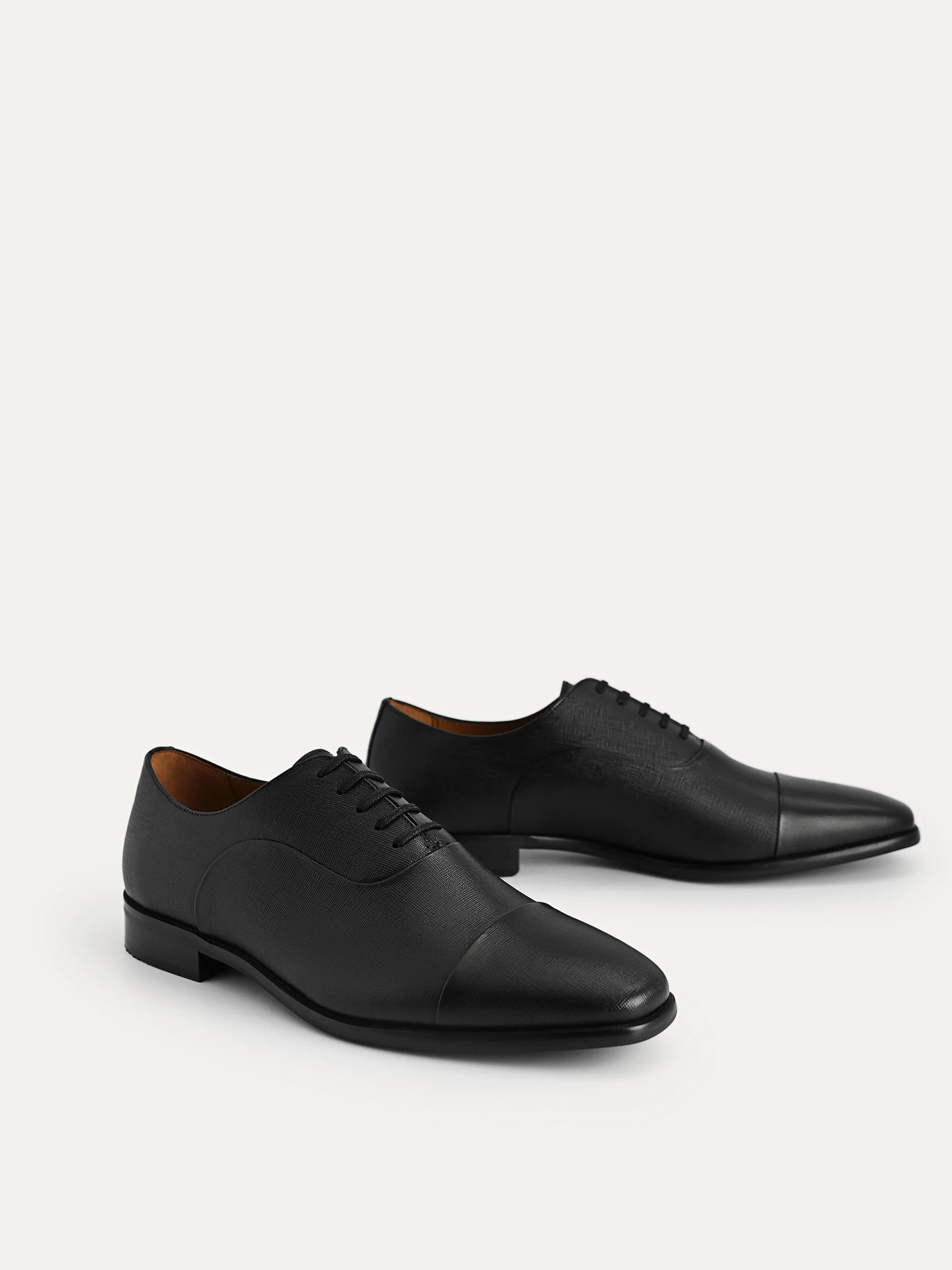 Textured Leather Oxford Shoes - Image 10