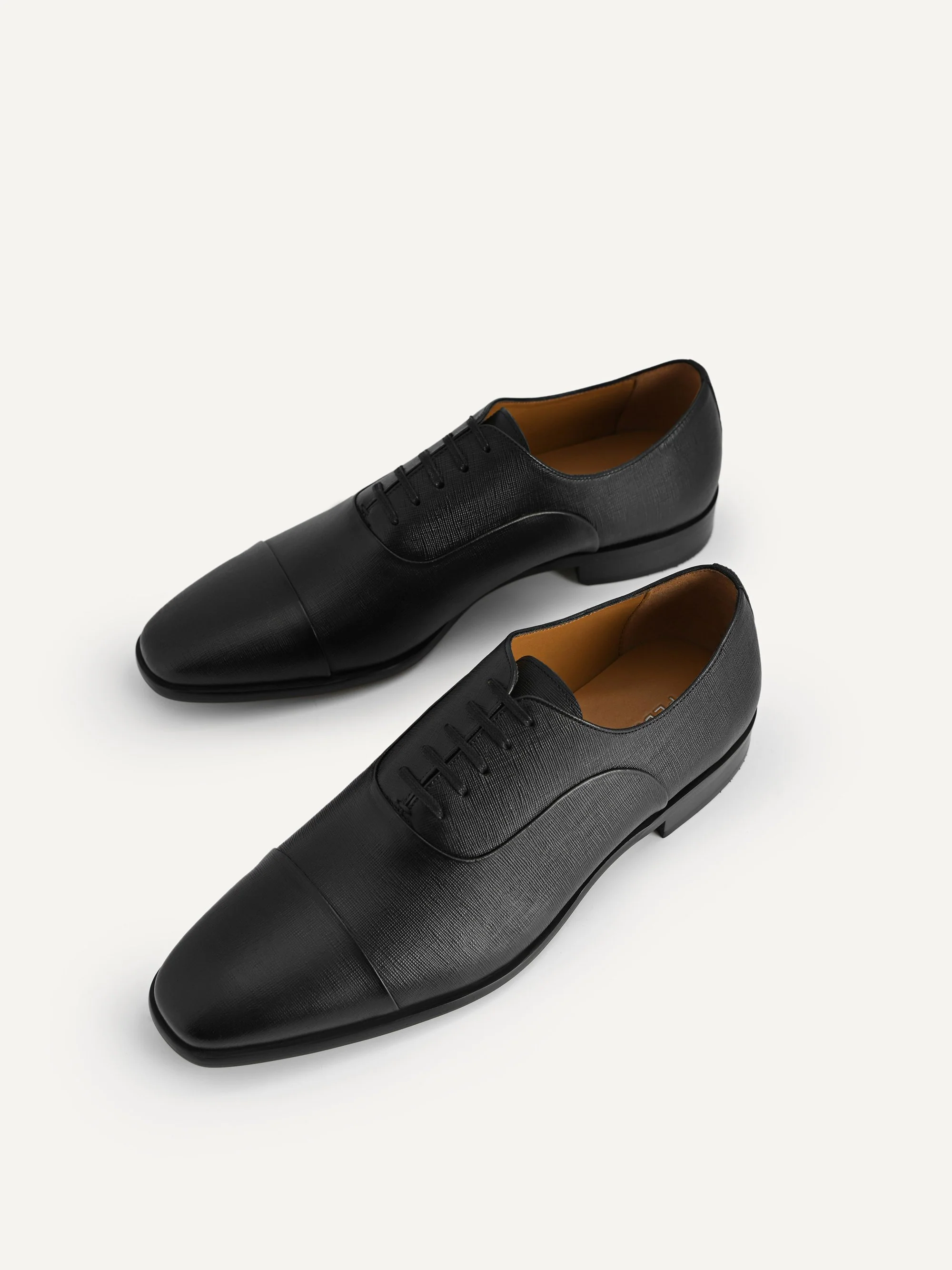 Textured Leather Oxford Shoes - Image 12