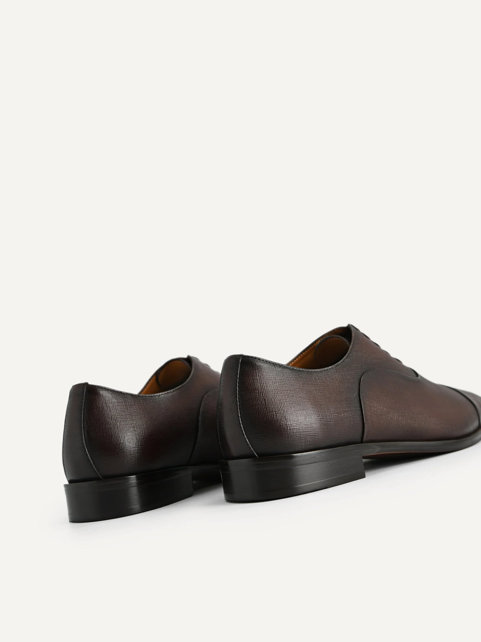 Textured Leather Oxford Shoes - Image 5