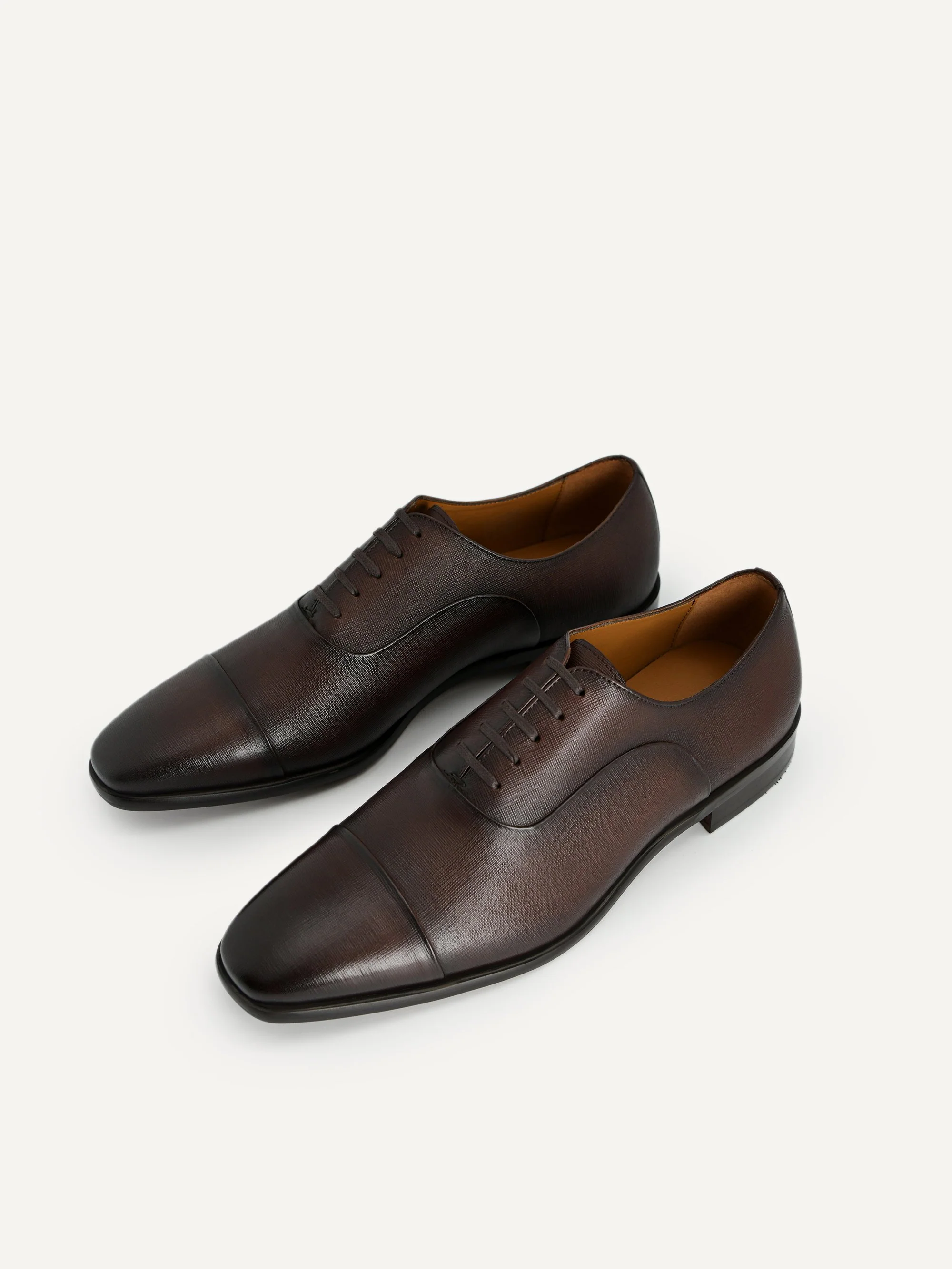 Textured Leather Oxford Shoes - Image 6