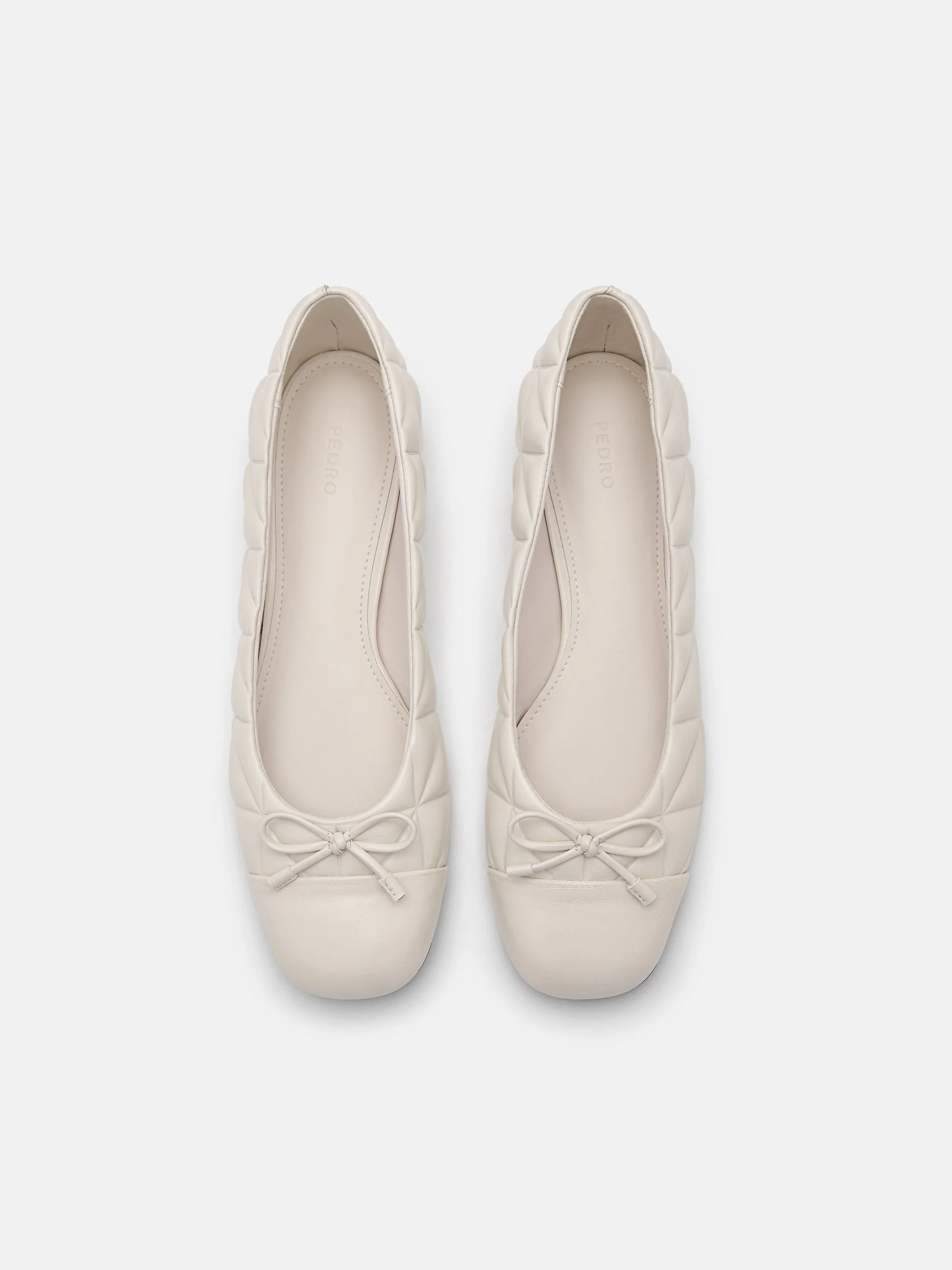 Kayla Leather Ballerina Flats in Pixel - Image 4