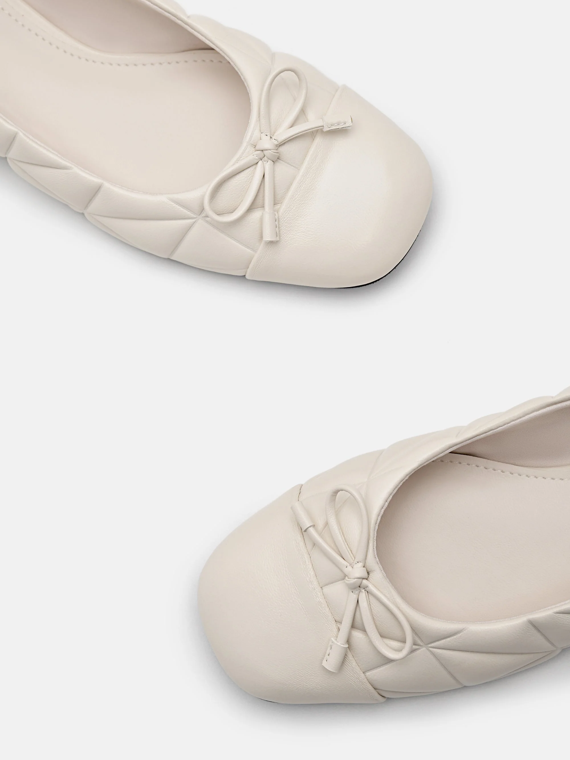 Kayla Leather Ballerina Flats in Pixel - Image 5